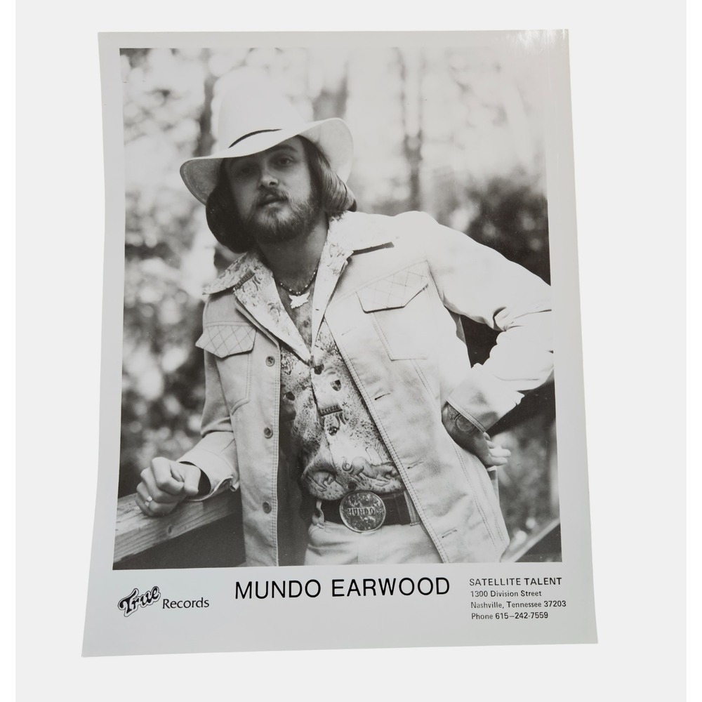 Vintage 70s Mundo Earwood Country Music Singer Songwriter Press Photo 8x10